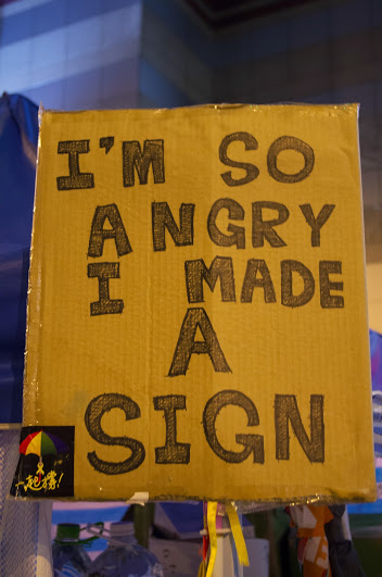 I'm so angry I made a sign